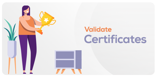 Certificate validation - Course page